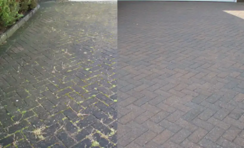 how to clean driveway without pressure washer