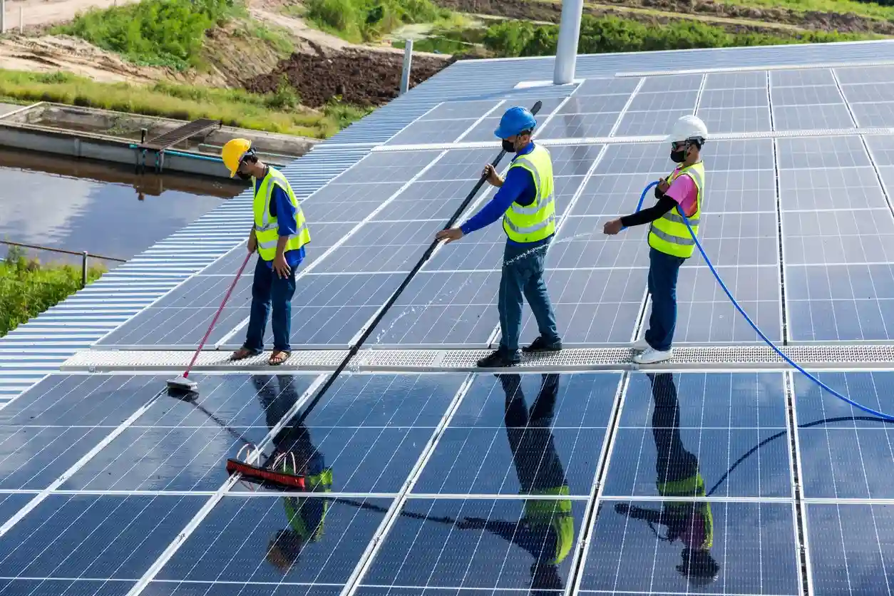 can you power wash solar panels